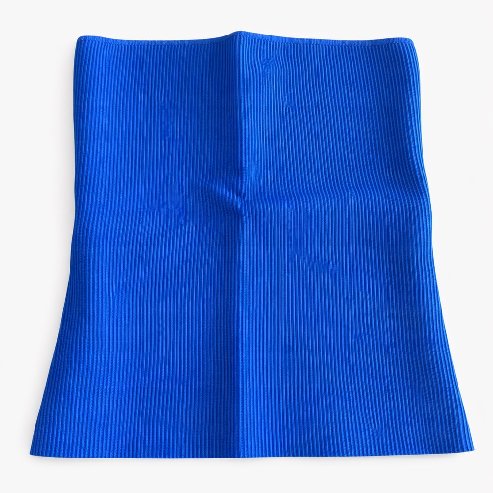 Aritzia Ribbed Strapless Top in Bright Blue